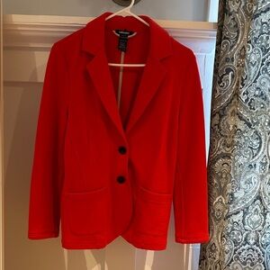 Festive and Chic Red Blazer by Olsen